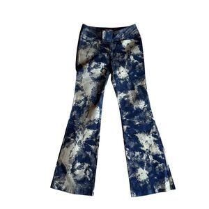 Vintage Y2K Spacegirlz Low Rise Tie-Dye Flare Bootcut Pants Grunge Rave 2000s